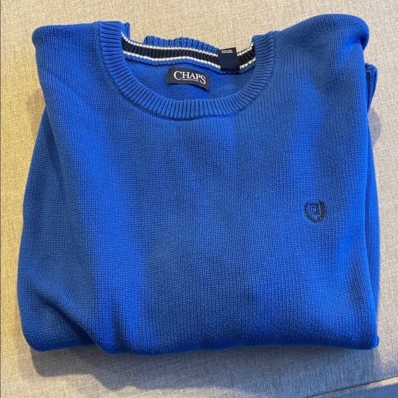 Chaps Men's Crewneck Sweater in Blue - Picture 5 of 6